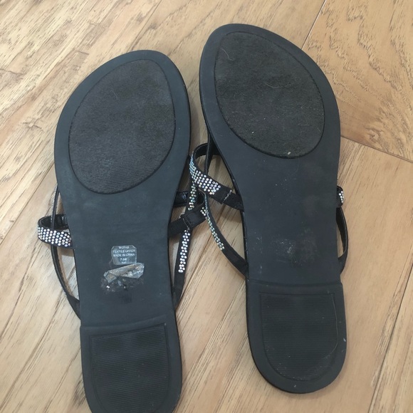 Guess sandal flip flop show black bling diamond - Picture 2 of 7